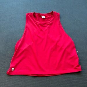 Senita Athletics red energy crop tank